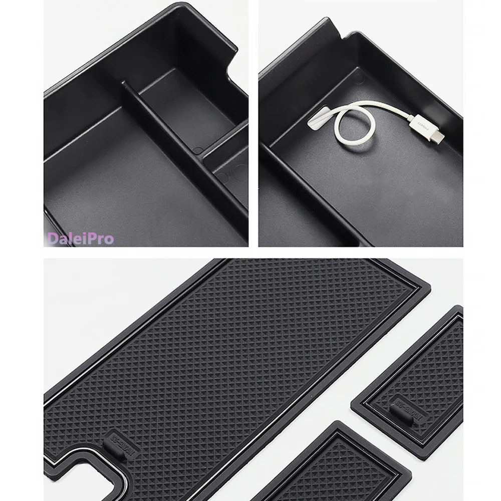 For Toyota Land Cruiser 250 Prado LC250 2024 2025 Center Console Organizer Tray Armrest Storage Box Layered Storage Box Tidying
