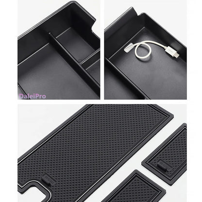 For Toyota Land Cruiser 250 Prado LC250 2024 2025 Center Console Organizer Tray Armrest Storage Box Layered Storage Box Tidying