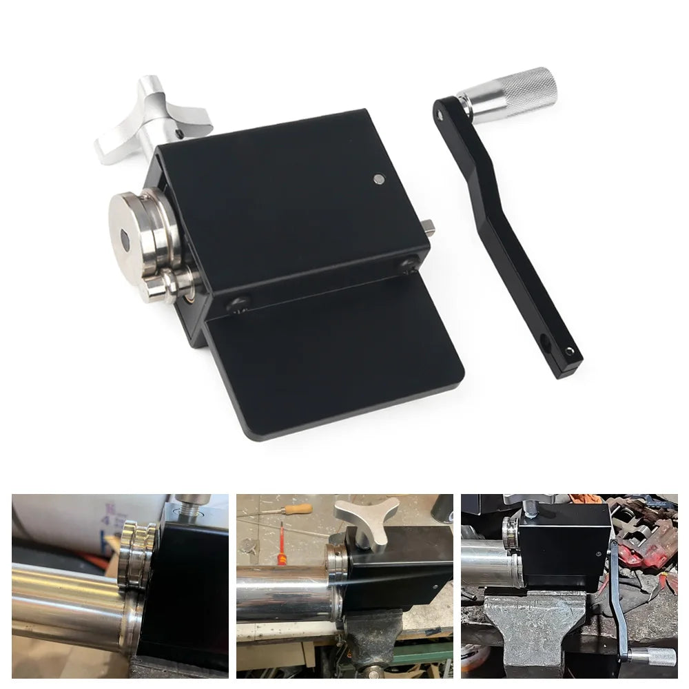 Tubing Beader Tool Manual Bead Roller Intake and Intercooler Piping Crimping Tool Fit 5/8" or Larger ID Tubes Aluminum