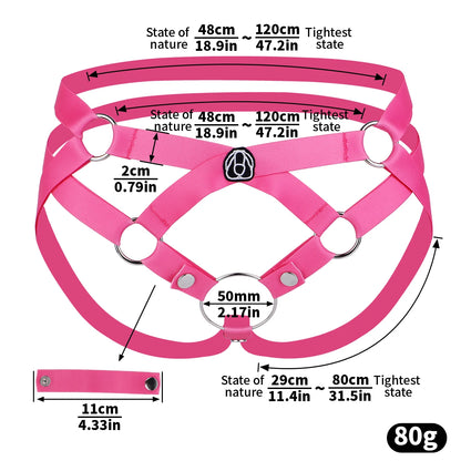SMMQ Seaxy Men Adjustable Elastic Belt Chastity Cage Support Strap BDSM Underwear For Sissy Adult Game Accessories 18+
