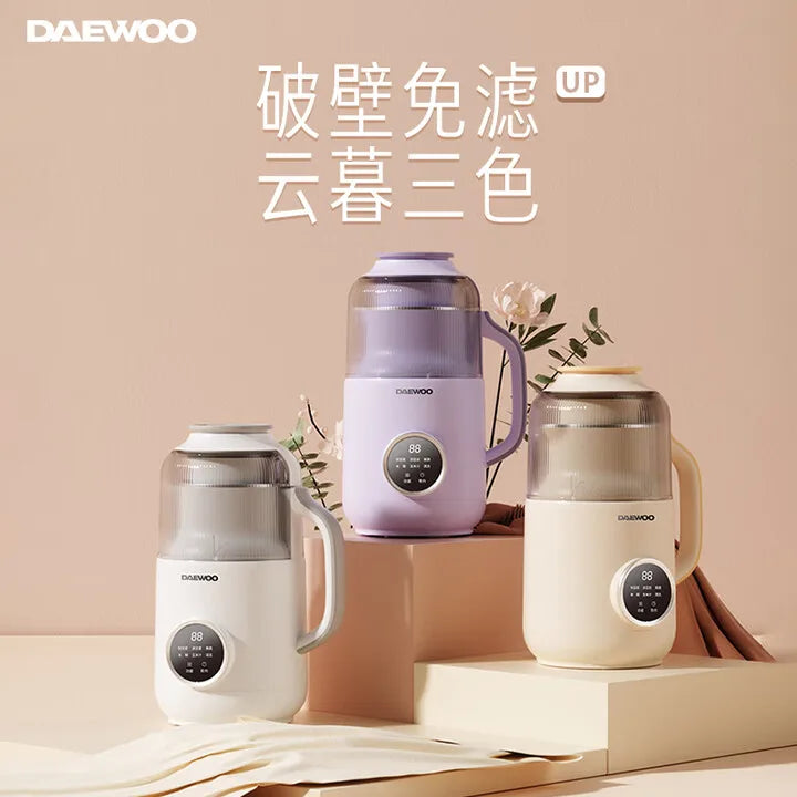 DAEWOO Mini Soymilk Machine with Automatic Cooking Function Pureed Smoothie Maker SM06 220V