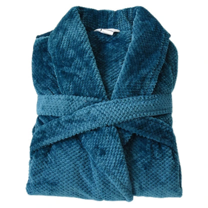 Extended Length Coral Fleece Robe for Men And Women Couple Bathrobe Pyjamas Home Clothes Sleepwear Winter Season Home Fashion