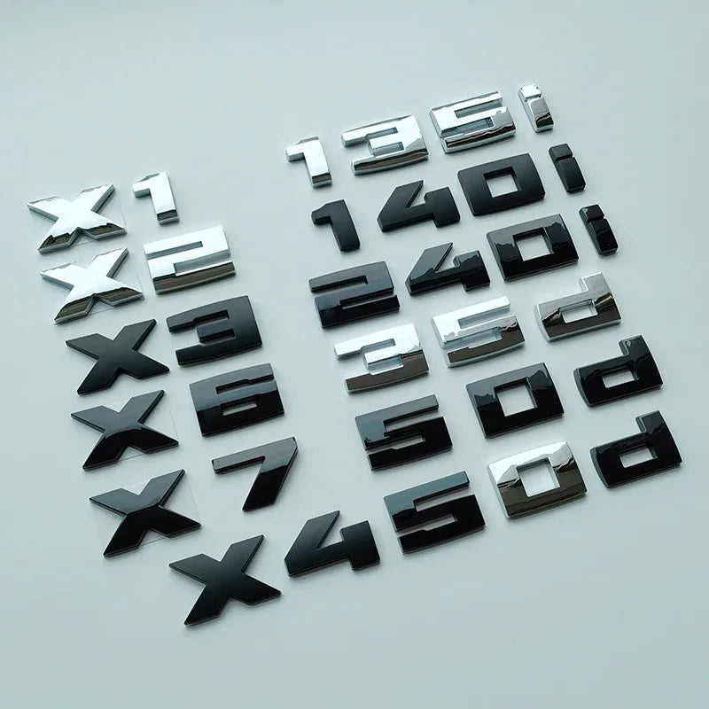 2.6cm M Series Bond Letters ABS Emblem for X1 X2 X3 X4 X5 X6 X7 135i 140i 235i 240i 550i 540i 535d Car Trunk Badge Logo Sticker