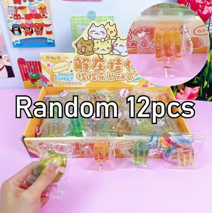 Mini Crystal Popsicle Squishy Ice Cream Stress Relief Toy, Squeezable, Venting, Relieve Anxiety Stress Relief Vent Toys Gift