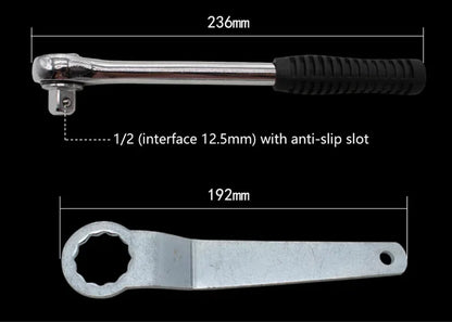 EAFC 23 Pcs/Set Car Oil Filter Cap Removal Wrench Socket Set 1/2" 12.5mm Ratchet Spanner Car Hand With Case Auto Remover Tool