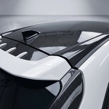 Glossy PET 6D Carbon Fiber Black Car Vinyl Wrap Film Self Adhesive Carbon Fiber Car Roof Color Change Decor Film Air Bubble Free