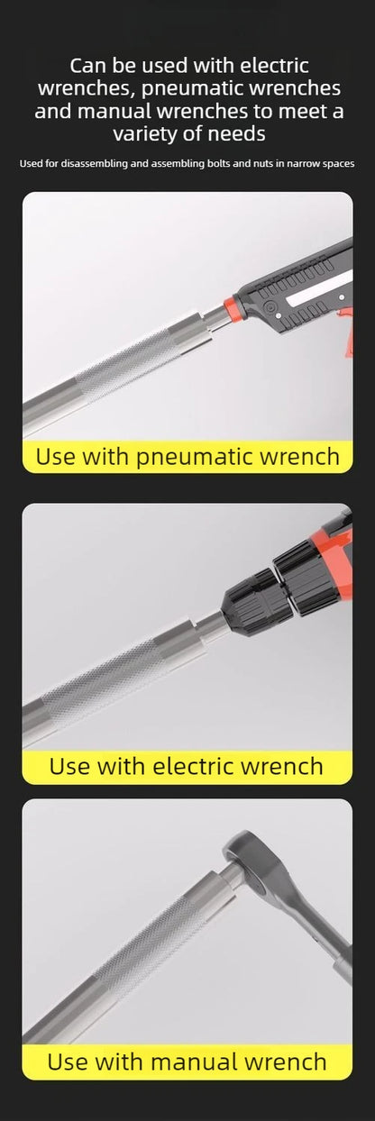 Universal Offset Impact Extension Wrench High Torque Ratchet Tool for Automotive Tight Space Repair - DIY Professional Mechanics