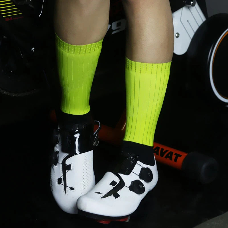Cycling Slip Anti Silicone Summer Whiteline Aero Socks Socks Men Bicycle Sport Running Pure Color Bike Socks Calcetines Socks