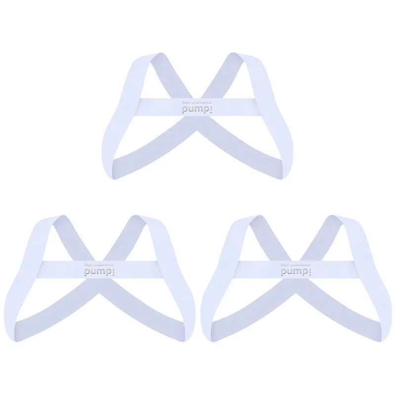 Chest Straps Men's Sexy Elastic Breast Belt Chest Bondage Muscle High Stretch Shoulder Straps Sports Fitness Club Party Costume