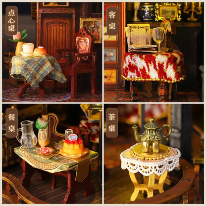 DIY Wooden Miniature Doll Houses Kits Handmade 3D Puzzle Assembly Building With Furniture Lights Dollhouses For Christmas Gift