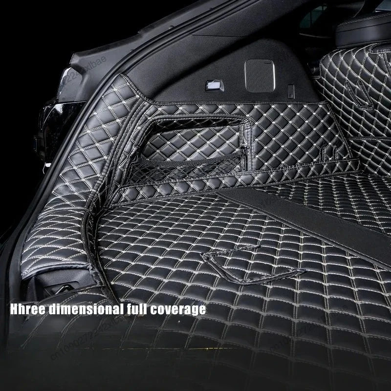 Car Boot Mat Rear Trunk Liner Cargo Leather FloorCarpet Tray Protector AccessoriesMats For BYD Sealion 7 SeaLion 07 EV 2025 2024