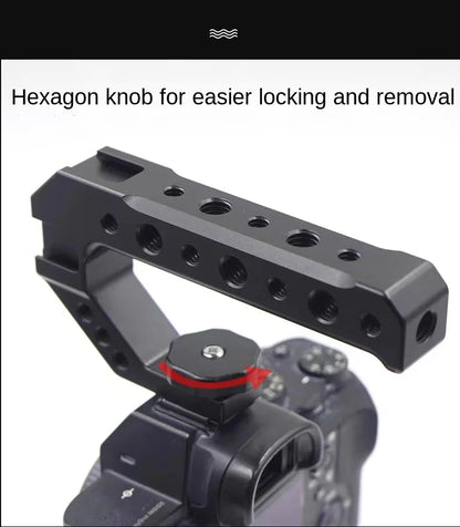 DSLR Camera Top Handle Grip Mirrorless Smallrig Camera Cold Shoe Adapter Mount Hand Held Stabilizer Camera Accessory Top Handle