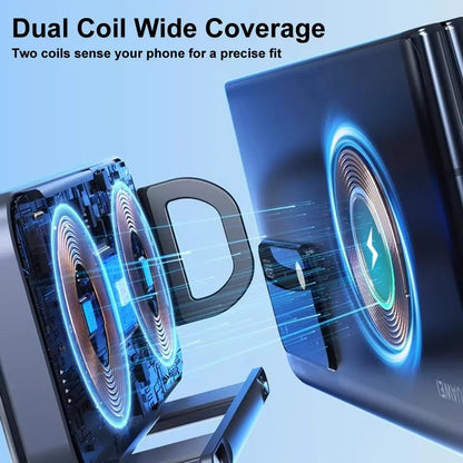 Car Wireless Charger Stand Fold Screen Fast Charging For Samsung Galaxy Z Fold 6 5 4 S24 Ultra iPhone 16 15 14 Pro Phone Holder