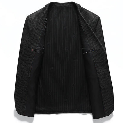 New Style Blazer Men's Fashion Korean Version Business Wedding Gentleman Wool Versatile Host Slimming Casual Banquet Blazer