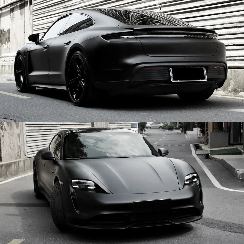Car Vinyl Wrapping Film Extinction Black Color Change Vinyl Film PET Bubble Free Car Sticker Self Adhesive Auto Accessories