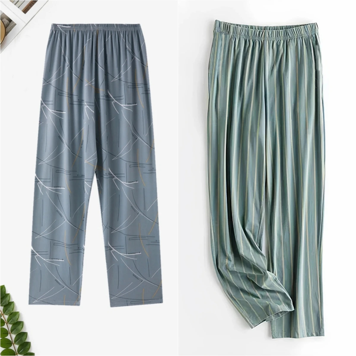 Pajama Pants Men's Pants Autumn and Winter 2025 New Printed Loose Pants Pure Cotton Spring & Fall Home Pants