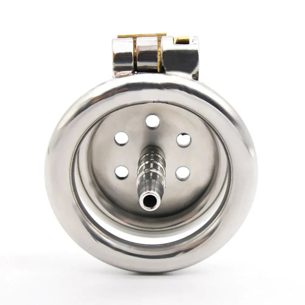 Male Slave Super Mini Chastity Cage Device Stainless Steel Penis Cage Cock Ring Chastity Lock Fetish Sex Toys For Men BDSM Sissy