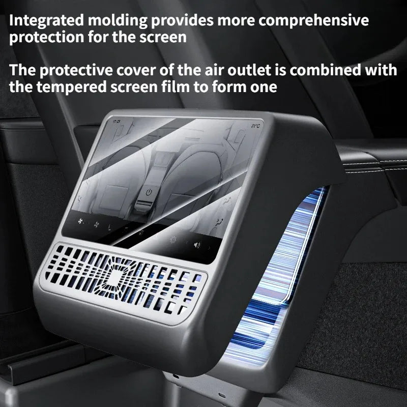 Rear Screen Tempered Film Protective Cover for Tesla Model Y Juniper Model 3 Highland 2025 Rear Air Vent Cover Car Accessories