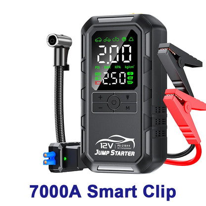 10000a 8000a Amp 7000a 6000a 180psi Smart Car 12v Battery Booster Auto Tire Super Compressor Air Pump Power Bank Jump Starter