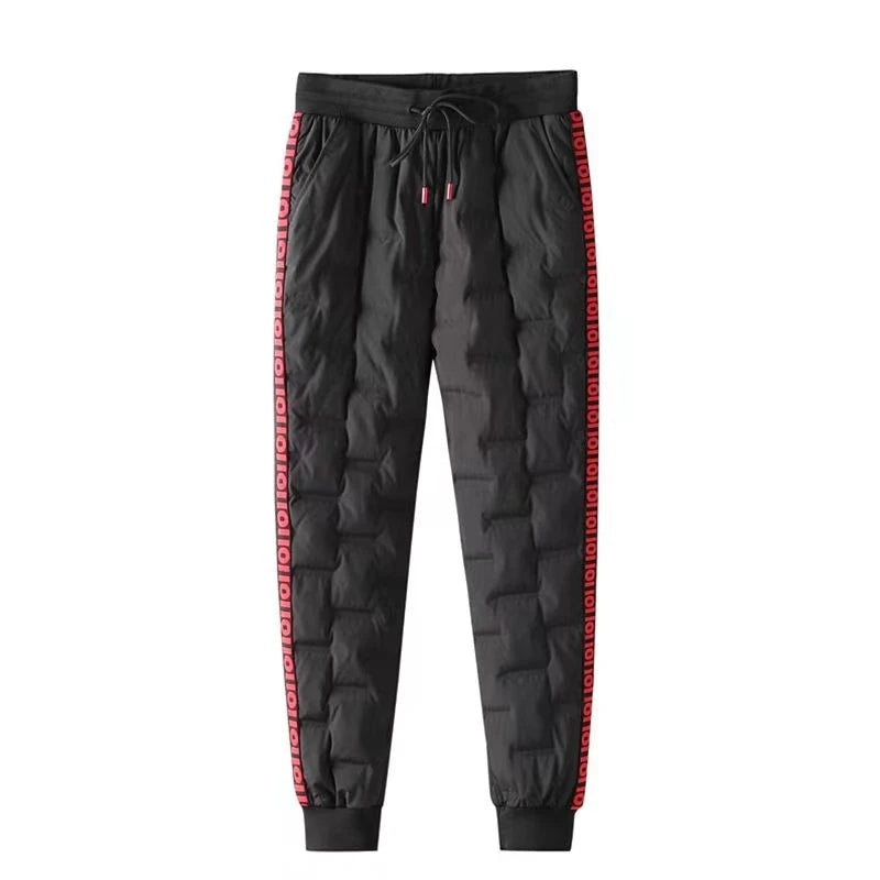 Thiened Fce Lined Du down Trousers Men's Autumn Winter Outerwear Warm Long Pants Cotton Pants Casual Teenage Sle