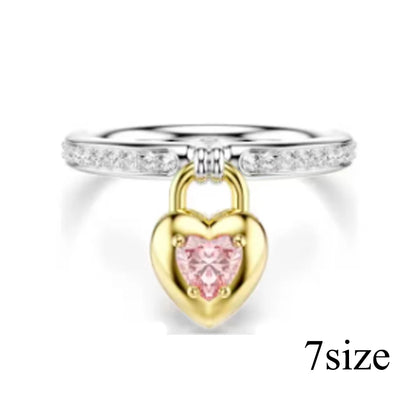 New Cross Diamond Fashion Color Crystal Mixed Cut Open Ring