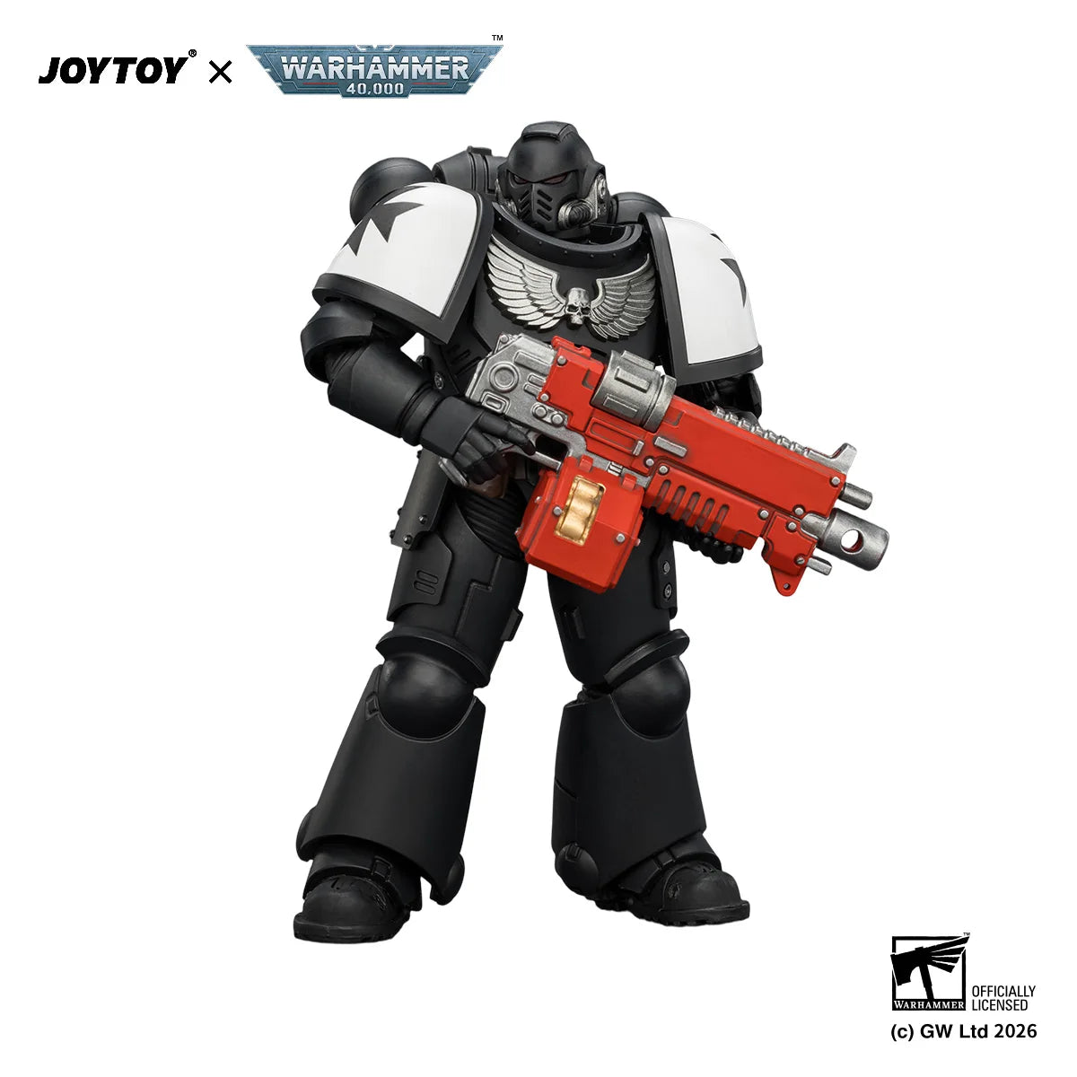 JOYTOY Warhammer 40,000 1/18 Action Figures Ultramarines Intercessor with Bolt Rifle, Bolt Pistol and Chainsword