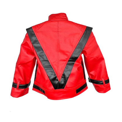 Michael Joseph Jackson Leather Red Thrilling Jacket, Suitable for 5-12 Year Boys Girls Kids ,Halloween Birthday Gift,