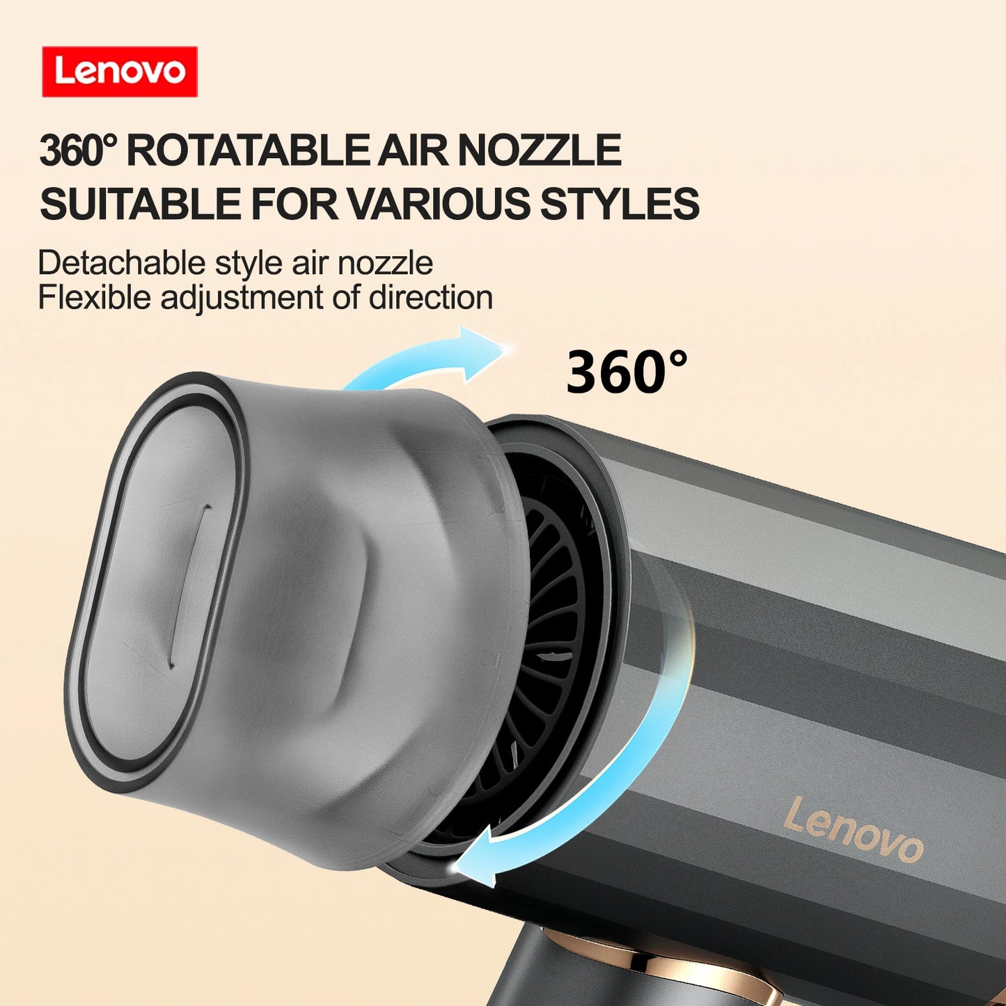 Lenovo C3 high-speed hair dryer, constant temperature, overheat protection, negative ion hair care, professional dry hair, 220V