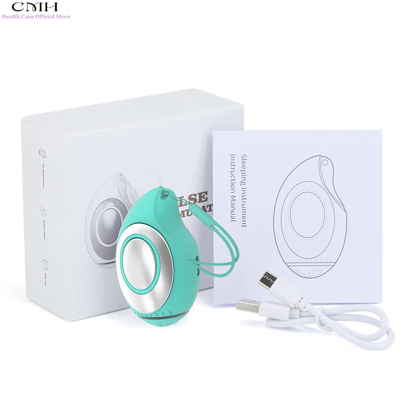 Micro-Current Smart Sleep Aid Massage Handheld Palm Pulse for Stress Anxiety Insomnia Relief Sleep Improvement Instrument Women