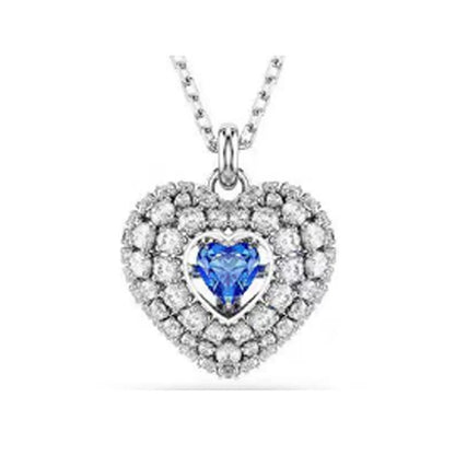 New Swa Concealed Pink Heart shaped Romantic Pendant Kirin Fashion High end Moon Versatile Accessory Necklace