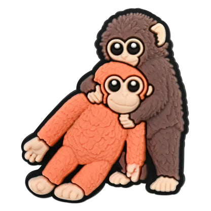 Monkey Family Croc Charms Set, Cute Gorilla Family Shoe Decorations, DIY Shoe Pins  Perfect Gift for Animal Lovers