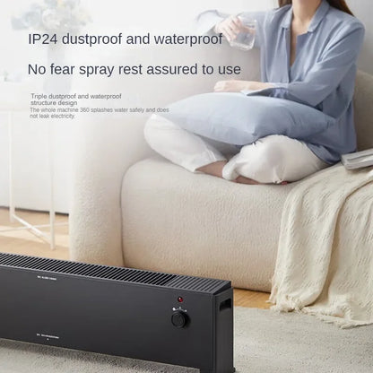 Midea Electric Heater with Graphene Heating Element and Kickboard Design for Home Office and More 220V 2200W