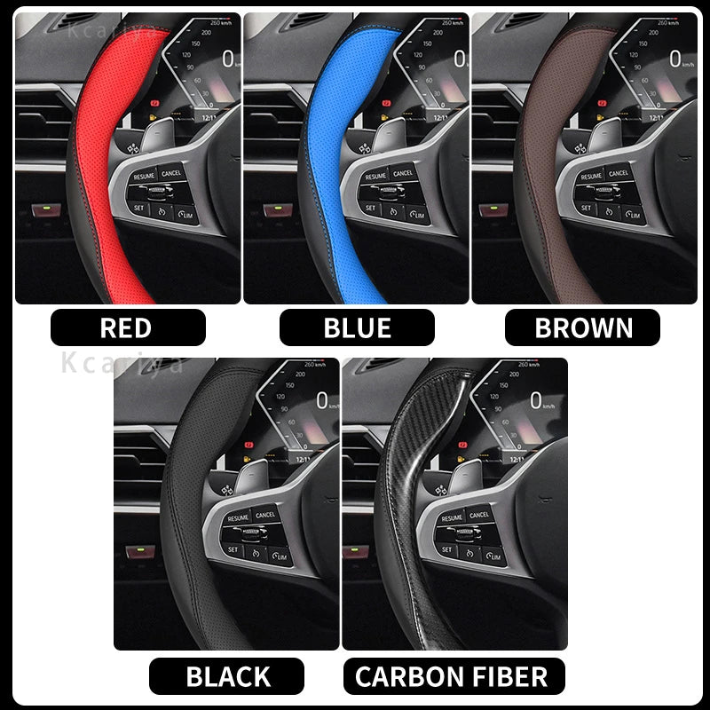 Car steering wheel cover For Mercedes A B C E R V CLASS CLA GLC GLK ML SLK VITO W123 W124 W203 W204 W176 W177 W212 W213 W221 245