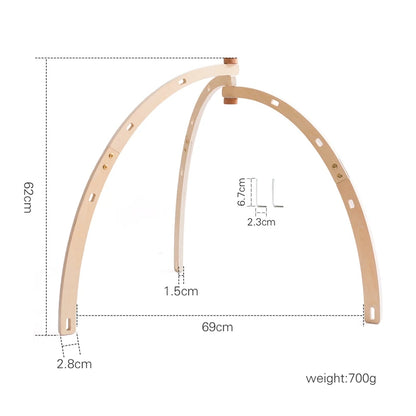Baby Wooden Gym Frame Rattle Toys Baby Room Decor Newborn Hanging Sensory Toys Foldable Play Gym Frame Kid Holder Bracket Gift