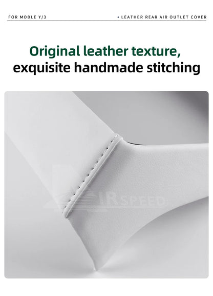 Leather Rear Screen Frame Protective ABS Cover for Tesla Model Y Juniper Launch 2025 2026 2027-Up Model 3 Highland 2024-UP Trim