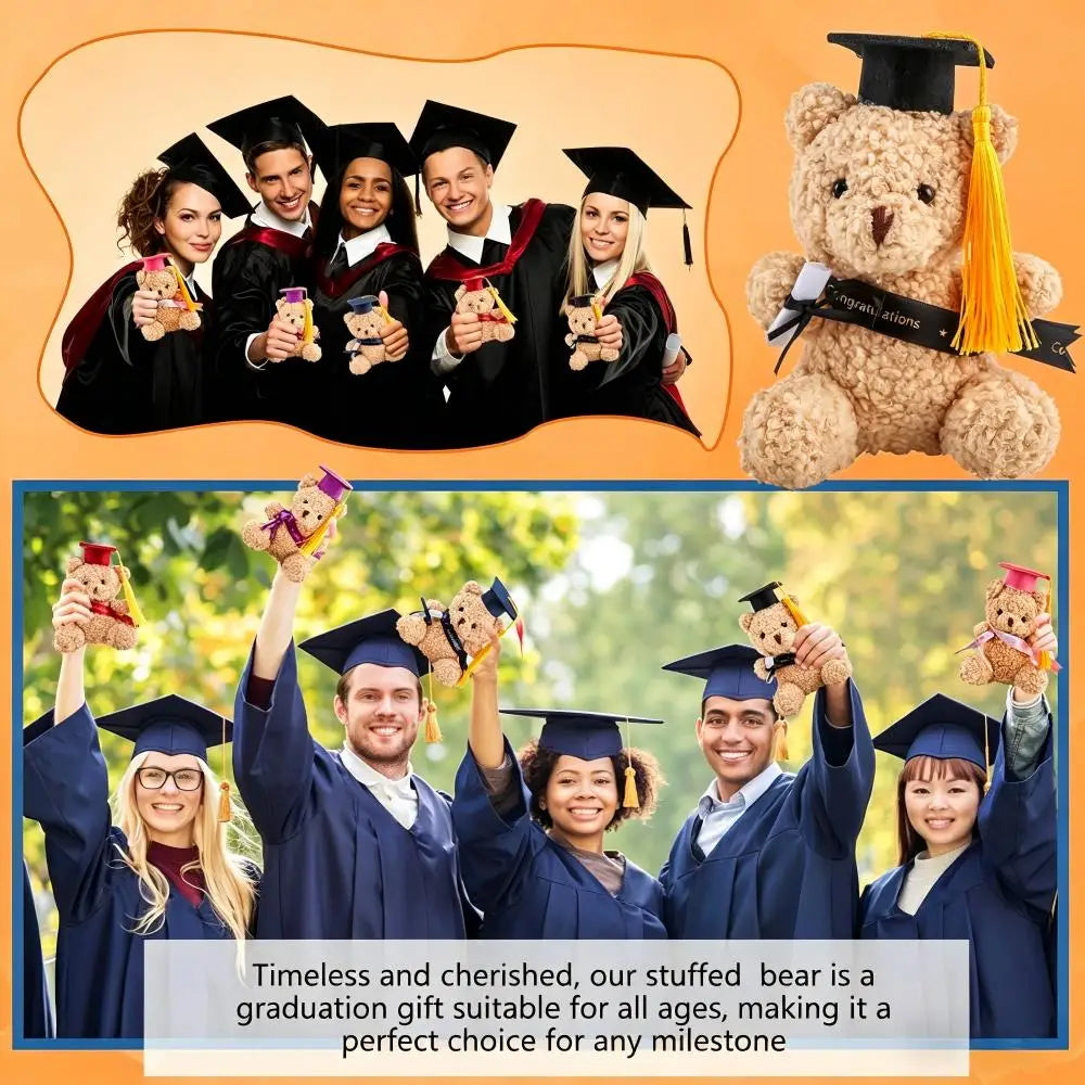Mini Graduation Bears Bulk Small Graduation Stuffed Animals 4‘' Plush Bear with Diploma Class of 2026 Prom Party Decor Gifts