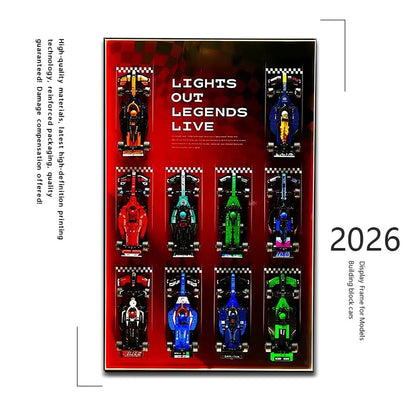 NEW Display Wallboard Suitable for lego 10f1 cars speed champions wall display mounts building block 10 cars model Display Frame