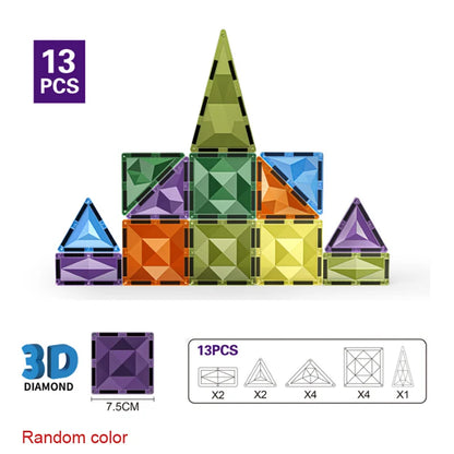 7.5cm Magnetic Building Blocks Construction Set Magnet Tiles Children's Toys Creative Architect Toys Children's Gifts