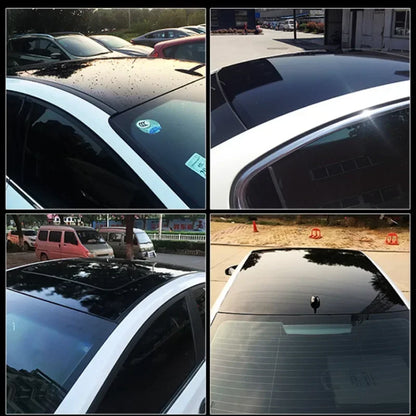 Glossy Black Car Roof Wrap Vinyl 1.35M x 2M/3M Bubble-Free Self Adhesive Car Top Film for Skylight Style Protection Styling