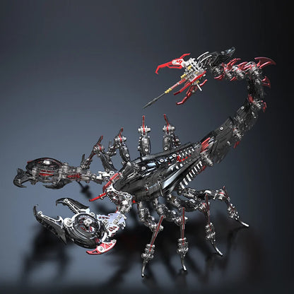 Punk DIY mechanical metal assembly 3D lighted insect scorpion stainless steel puzzle model kit for adults and boy toy gifts