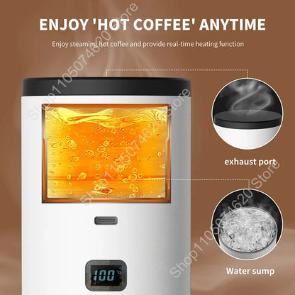 Portable Coffee Machine Wireless 15Bar 7800mAh Digital Display 3-in-1 for Ground/Nespresso/DolceGusto Capsule Coffee Maker