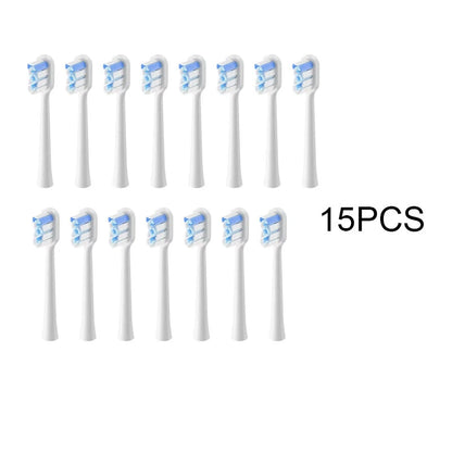 15pcs Brush Head Compatible with LaiFen LFTB01-P-A-S Sonic Electric Toothbrush Vacuum Packaging