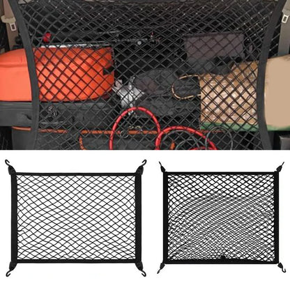 80*60cm Elastic Car Trunk Single And Double Layer Luggage Fixed Storage Net Cargo Organiser Interior Accessories