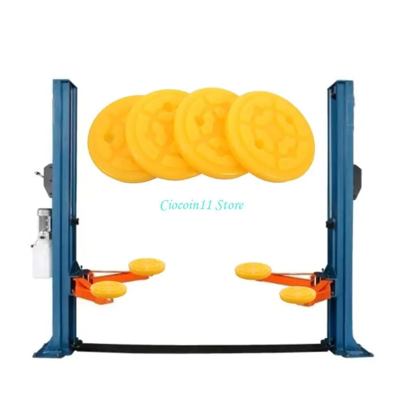 Y1UB 4pcs Rubber Lifting Platform Pads for Double Column Lifts and Trolley Jacks