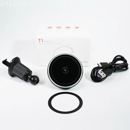 Double Car Phone Holder With Storage Box Base Magsafe Wireless Charger Phone Mount For Suzuki Jimny 2018-2024 2025 JB64 JB74