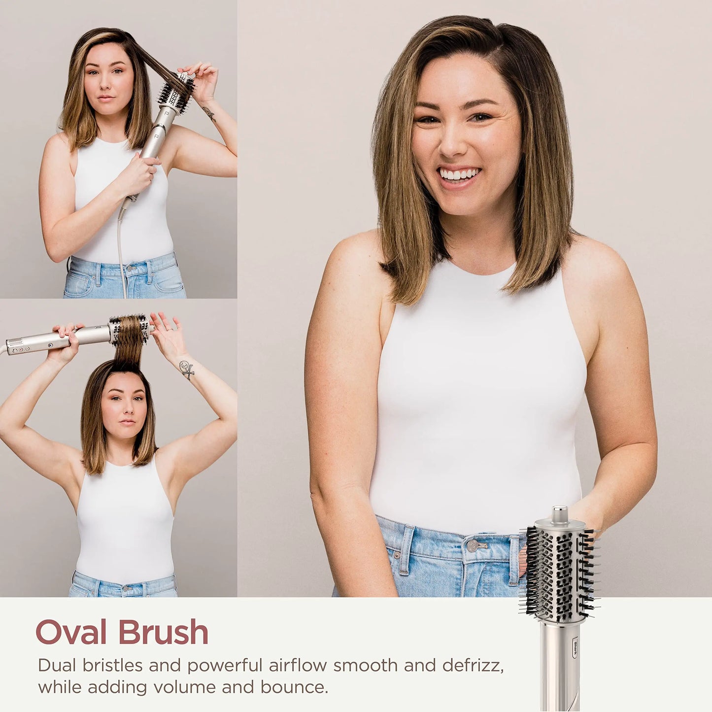 Shark HD430 5-in-1 Negative Ion Hair Dryer Salon Hair Curler Hair Straightener Comb Multifunctional Household  Original  Stone