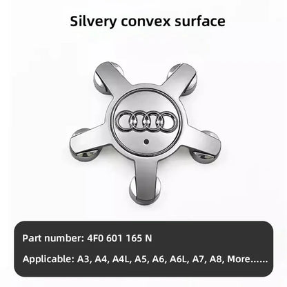 4Pcs Car Wheel Hub Cover Tires Rim Center Replace Cap Decoration Accessories For Audi Q5 A3 A5 A4 A4L A6 A6L A7 A8 Auto Emblem