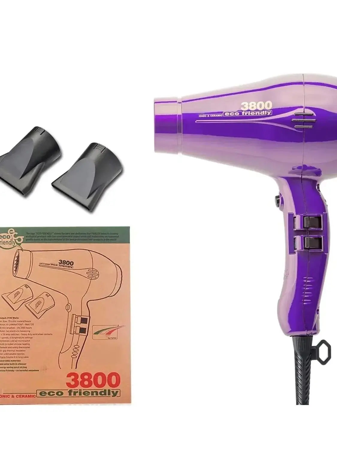 Professional 1600W Negative Ion Hair Dryer Home Appliance Ceramic Hot and Cold Wind Blow Dryer Powerful Wind 3800 Salon