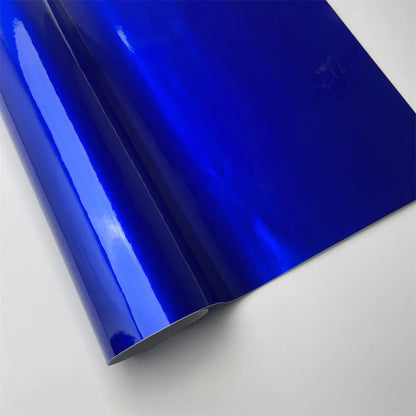 Glossy Candy Blue Vinyl Wrap Film Metallic Waterproof Bubble Free Sticker Decal For Car Accessories Motorcycle Bike DIY Sticker
