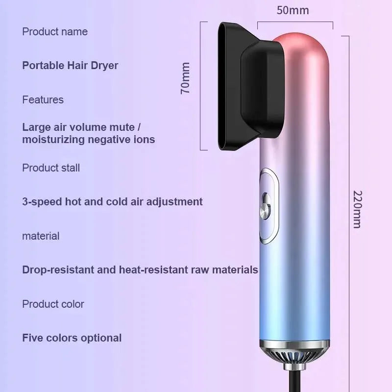 Professional Hairdryer Negative Negativ Ion air Hand Hair Dryer Blow with Comb Set Cepillo Secador De Polo Profesional